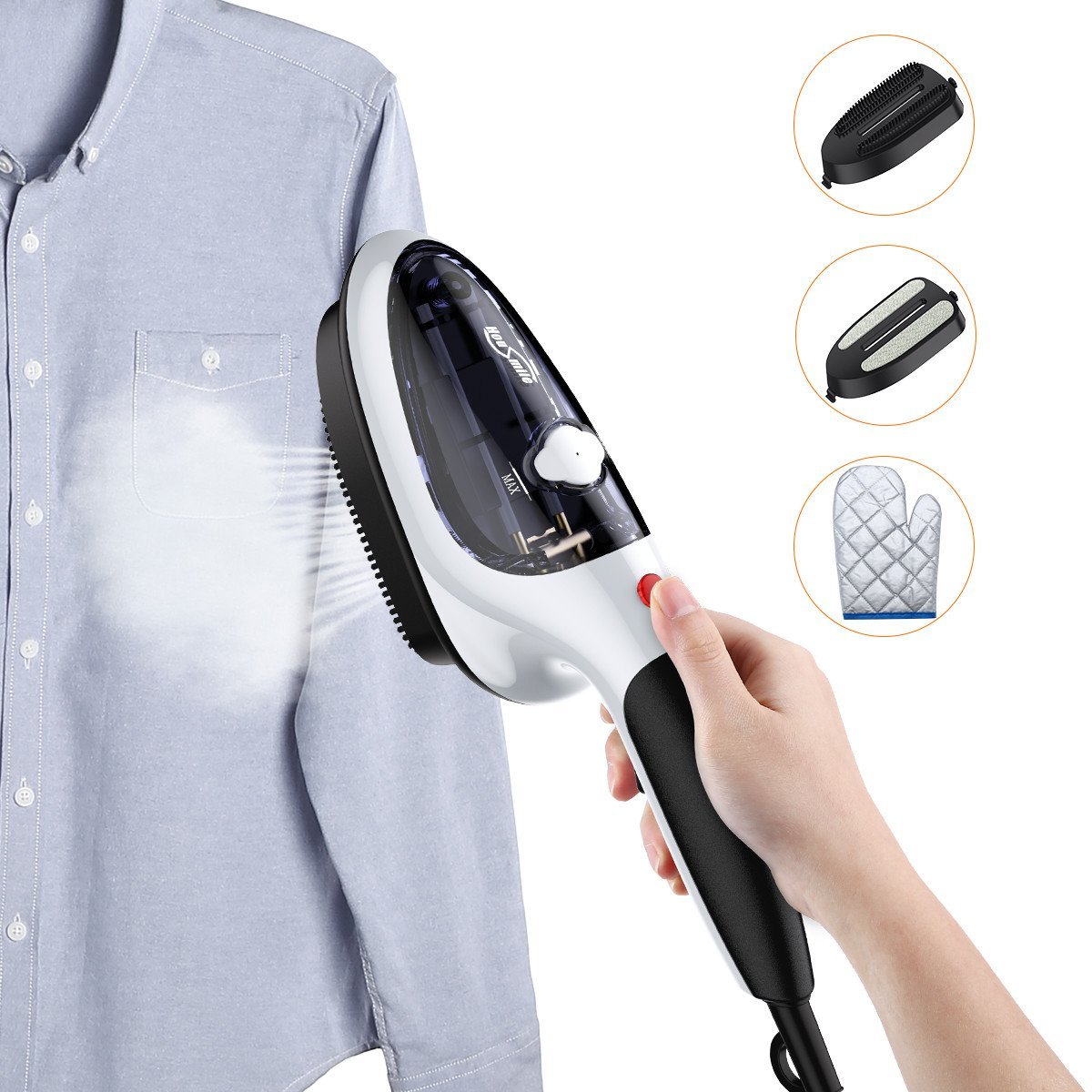 Housmile Garment Steamer Fast Heatup Handheld Portable Fabric Steamer